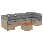 Gepoedercoat staal loungeset met poly rattan voor buitenplezier - Tuinsets