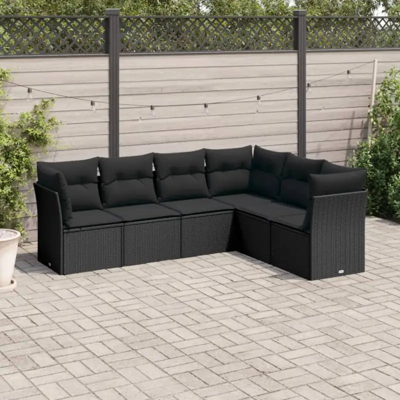Gepoedercoat staal loungeset met poly rattan voor comfortabele zitervaring - Zwart / Zonder tafel - Tuinsets