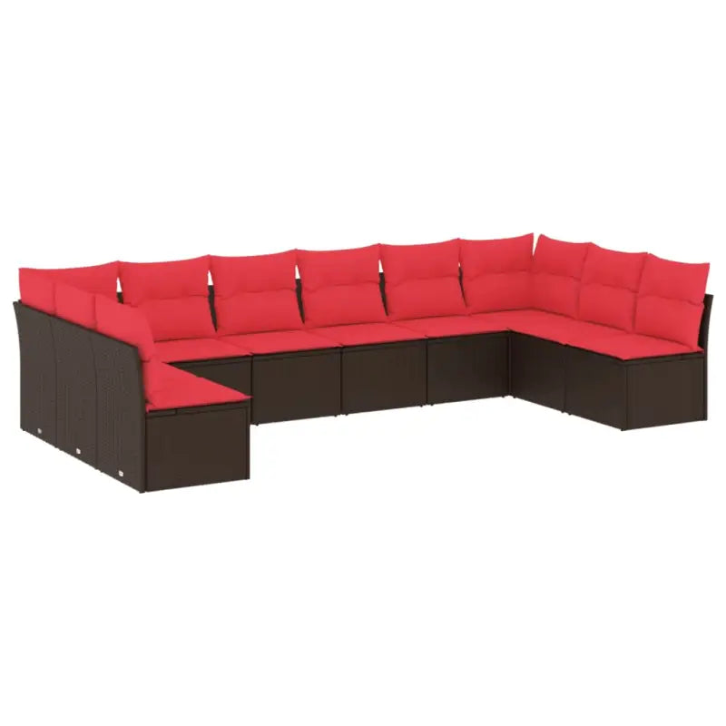 Gepoedercoat staal loungeset met poly rattan voor comfortabele zitervaring - Tuinsets