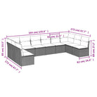 Gepoedercoat staal loungeset met poly rattan voor comfortabele zitervaring - Tuinsets