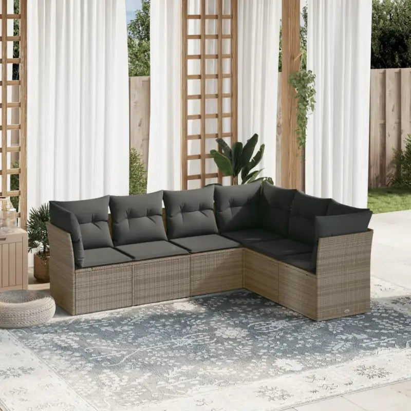 Gepoedercoat staal loungeset met poly rattan voor comfortabele zitervaring - Tuinsets