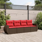 Gepoedercoat staal loungeset met poly rattan voor comfortabele zitervaring - Tuinsets
