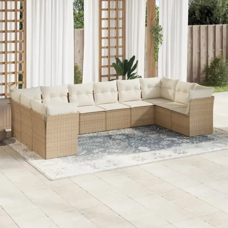Gepoedercoat staal loungeset met poly rattan voor een comfortabele zitervaring - Tuinsets