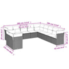 Gepoedercoat staal loungeset met poly rattan voor een comfortabele zitervaring - Tuinsets