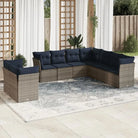 Gepoedercoat staal loungeset met poly rattan voor een comfortabele zitervaring - Tuinsets
