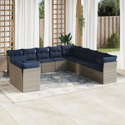 Gepoedercoat staal loungeset met poly rattan voor een comfortabele zitervaring - Tuinsets