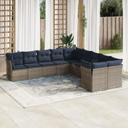 Gepoedercoat staal loungeset met poly rattan voor een comfortabele zitervaring - Tuinsets