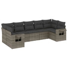 Gepoedercoat staal loungeset voor tuin terras grijs materiaal - Tuinsets