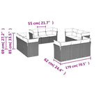 Gepoedercoat staal tuin loungerset met poly rattan en comfortabele zitervaring - Tuinsets