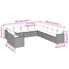 Gepoedercoat staal tuinset in grijs materiaal met comfortabele afmetingen - Tuinsets