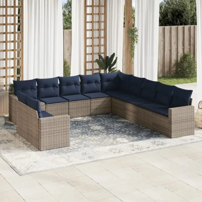 Gepoedercoat staal tuinset in grijs materiaal met comfortabele afmetingen - Tuinsets