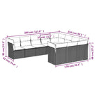 Gepoedercoat staal tuinset met poly rattan voor een comfortabele zitervaring - Tuinsets