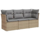 Gepoedercoat staal tuinset met poly rattan voor een comfortabele zitervaring - Tuinsets