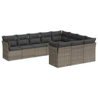 Gepoedercoat staal tuinset met poly rattan voor een comfortabele zitervaring - Tuinsets