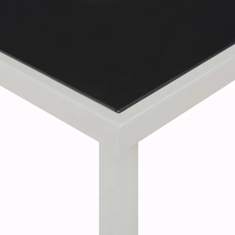 Gepoedercoat stalen eettafel voor tuin terras of buitenruimte - Zwart en grijs / 1 - Tuintafels