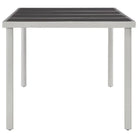 Gepoedercoat stalen eettafel voor tuin terras of buitenruimte - Zwart en grijs / 1 - Tuintafels