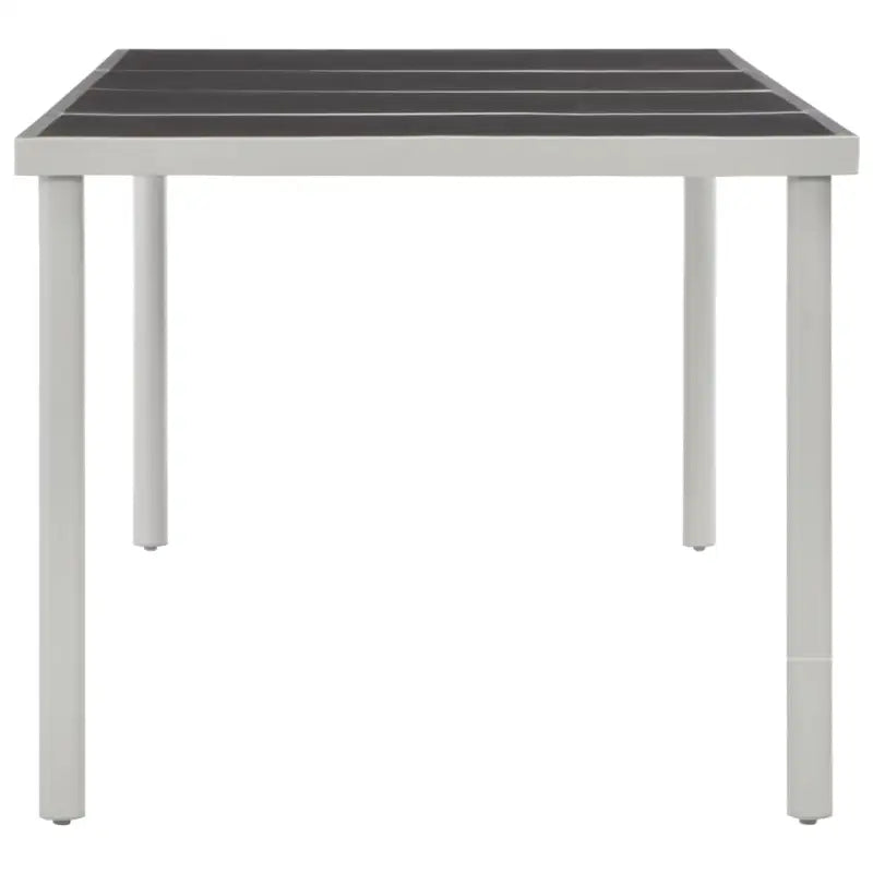 Gepoedercoat stalen eettafel voor tuin terras of buitenruimte - Zwart en grijs / 1 - Tuintafels