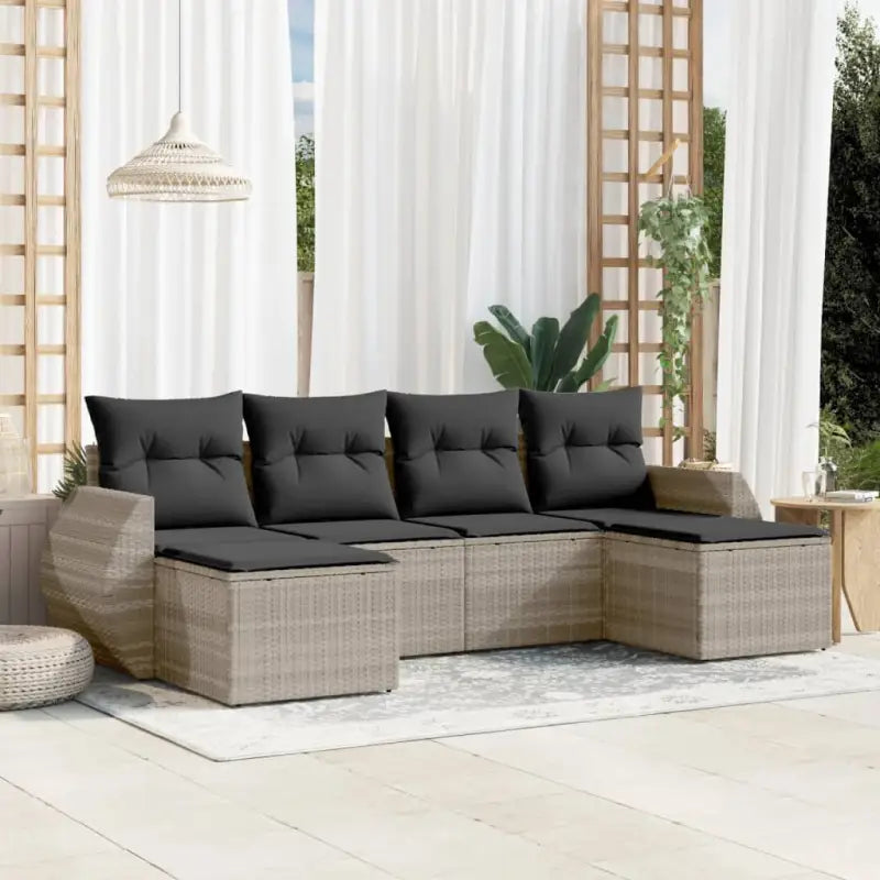 Gepoedercoat stalen loungeset in beige met waterdichte tas en afmetingen - Lichtgrijs / Zonder tafel - Tuinsets