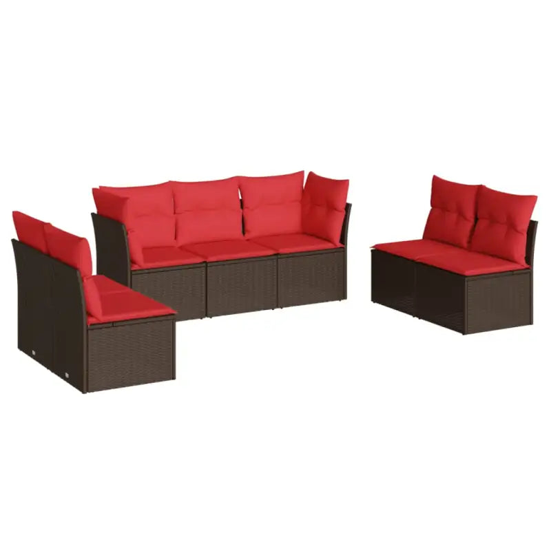 Gepoedercoat stalen tuinset met poly rattan en waterdichte tas - Tuinsets