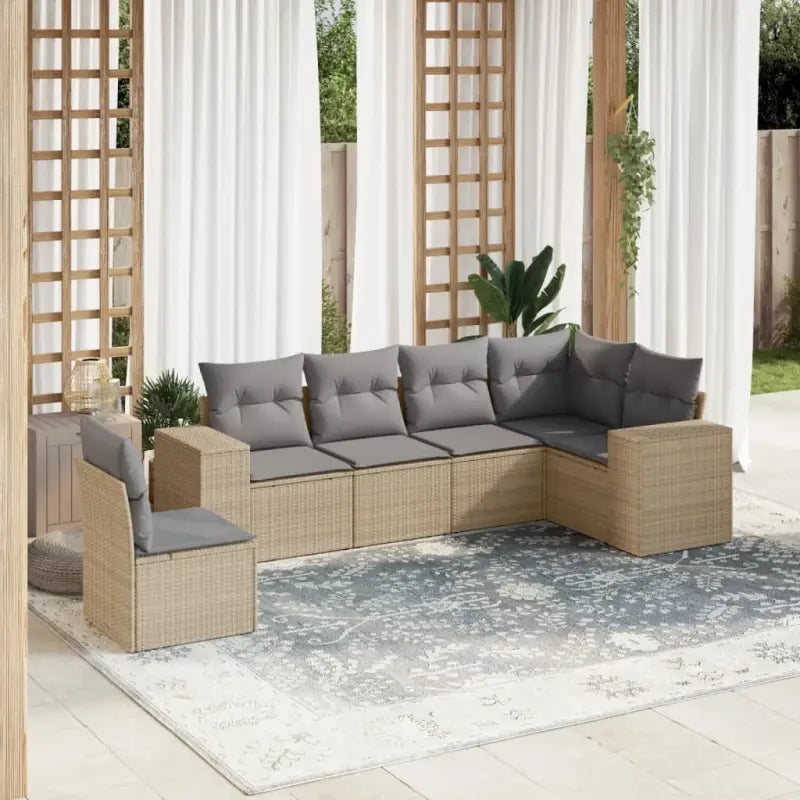 Gepoedercoat stalen tuinset met waterdichte tas en beige materiaal - beige en lichtgrijs / Zonder tafel - Tuinsets