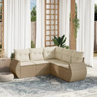 Gepoedercoate stalen tuinset met beige materiaal en comfortabele afmetingen - Tuinsets