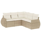 Gepoedercoate stalen tuinset met beige materiaal en comfortabele afmetingen - Tuinsets