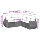 Gepoedercoate stalen tuinset met beige materiaal en comfortabele afmetingen - Tuinsets