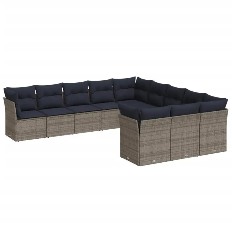 Gepoedercoate stalen tuinset met poly rattan en waterdichte tas - Tuinsets