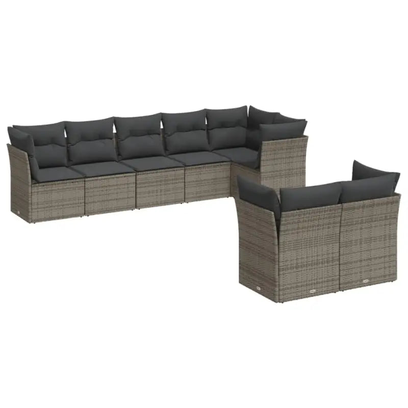 Gepoedercoate tuinset met poly rattan voor een comfortabele zitervaring - Tuinsets