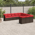 Gepoedercoated staal tuinset met poly rattan voor comfortabele zitervaring - Tuinsets