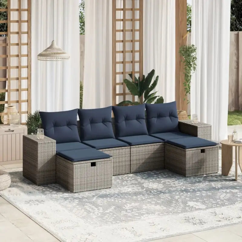 Gepoedercoaten loungeset in grijs materiaal met ideale afmetingen - Tuinsets