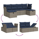 Gepoedercoaten loungeset in grijs materiaal met ideale afmetingen - Tuinsets