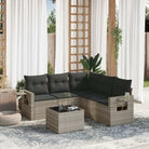 Gepoeedercoat staal loungeset in grijs met comfortabele afmetingen - Lichtgrijs / Met tafel - Tuinsets