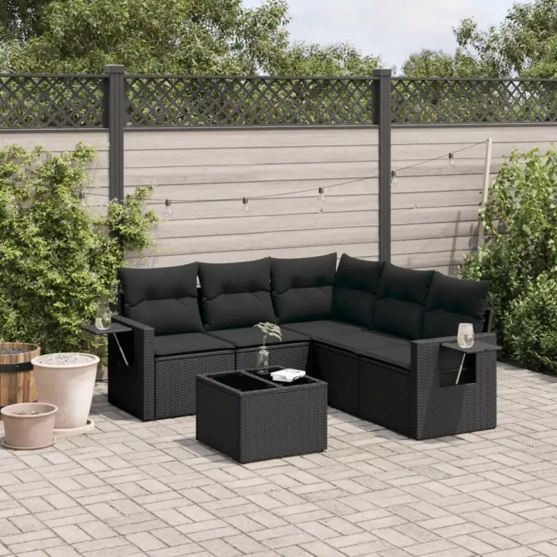 Gepoeedercoat staal loungeset in grijs met comfortabele afmetingen - Zwart / Met tafel - Tuinsets