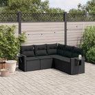 Gepoeedercoat staal loungeset in grijs met comfortabele afmetingen - Zwart / Zonder tafel - Tuinsets