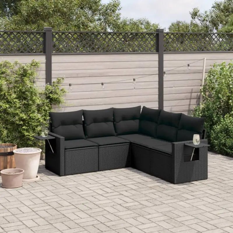 Gepoeedercoat staal loungeset in grijs met comfortabele afmetingen - Zwart / Zonder tafel - Tuinsets