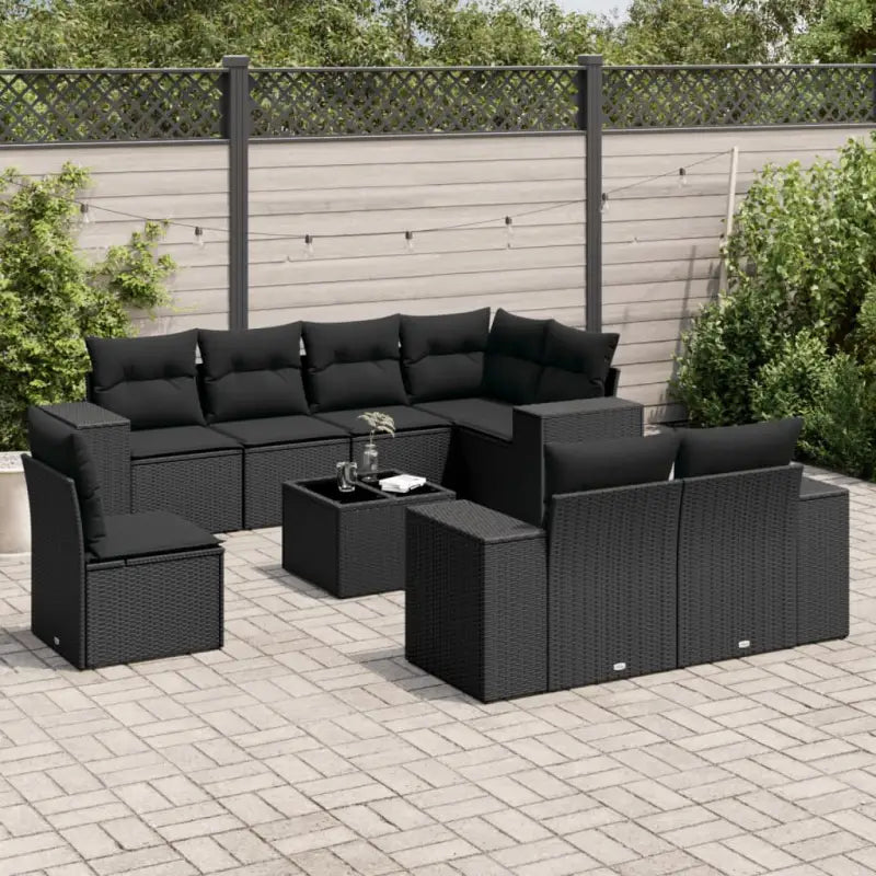 Gepoeedercoat staal tuinset met beige materiaal voor buitenplezier - Zwart / Zonder tafel - Tuinsets