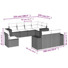 Gepoeedercoat staal tuinset met beige materiaal voor buitenplezier - Tuinsets