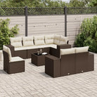 Gepoeedercoat staal tuinset met beige materiaal voor buitenplezier - Bruin en crème / Zonder tafel - Tuinsets
