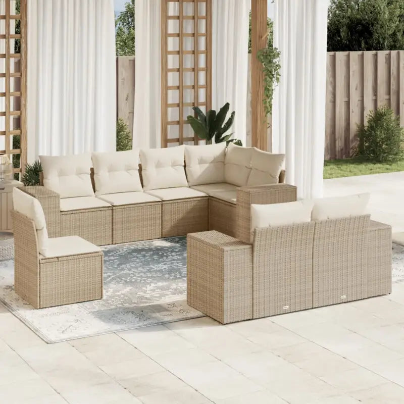 Gepoeedercoat staal tuinset met beige materiaal voor buitenplezier - Tuinsets