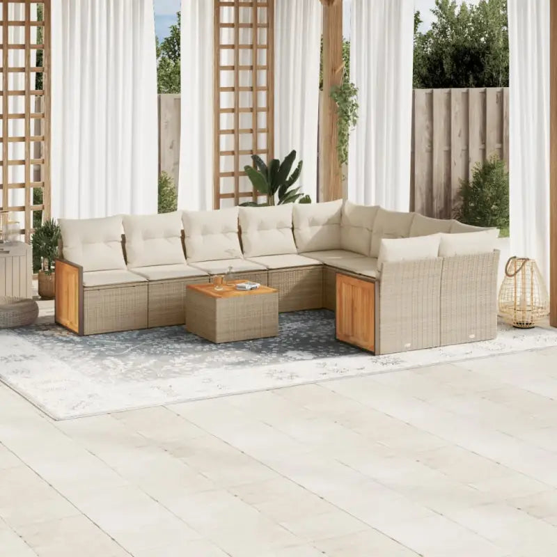 Gepolijst tuinsets met beige materiaal en gepoedercoat staal afmetingen - beige en crèmekleurig / Met tafel - Tuinsets