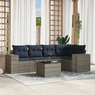 Gepolijste grijze loungeset met waterdichte zak en gepoedercoat staal afmetingen - grijs en marineblauw / Met tafel