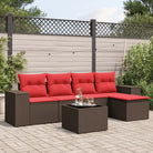 Gepolijste tuinset met waterdichte zak in grijs staalmateriaal - Bruin en rood / Met tafel - Tuinsets