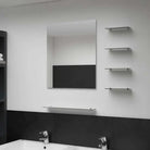 Gepolijste wandspiegel met schappen en gehard glas voor badkamer of woonkamer - 50 x 60 cm (5 schappen) / 1 - Spiegels