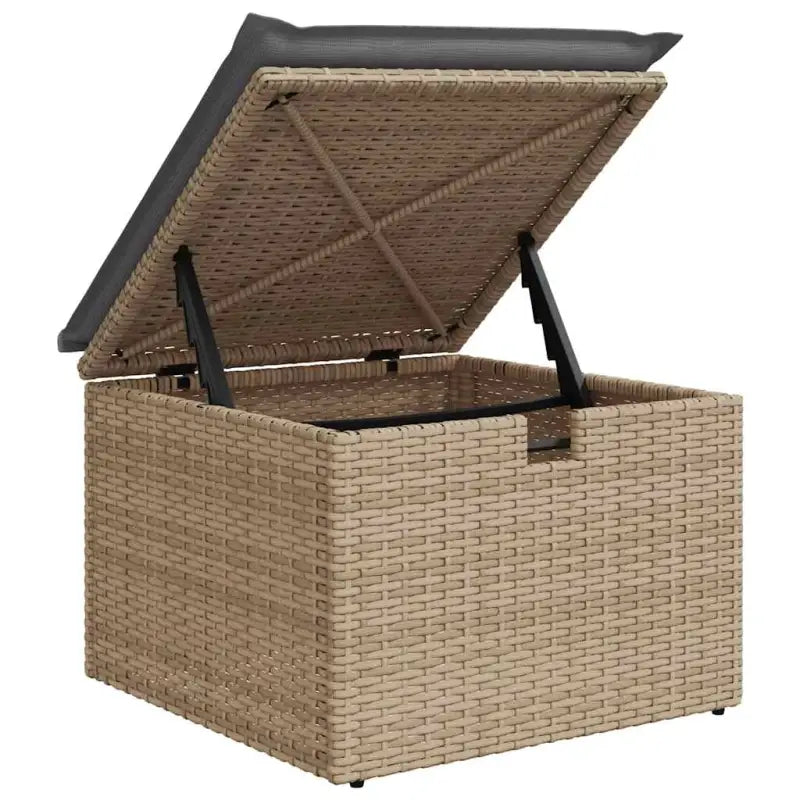 Gepubliceerd loungeset met beige materiaal en gepoedercoat staal afmetingen - Tuinsets