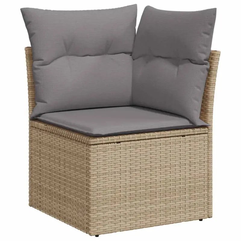 Gepubliceerd loungeset met beige materiaal en gepoedercoat staal afmetingen - Tuinsets