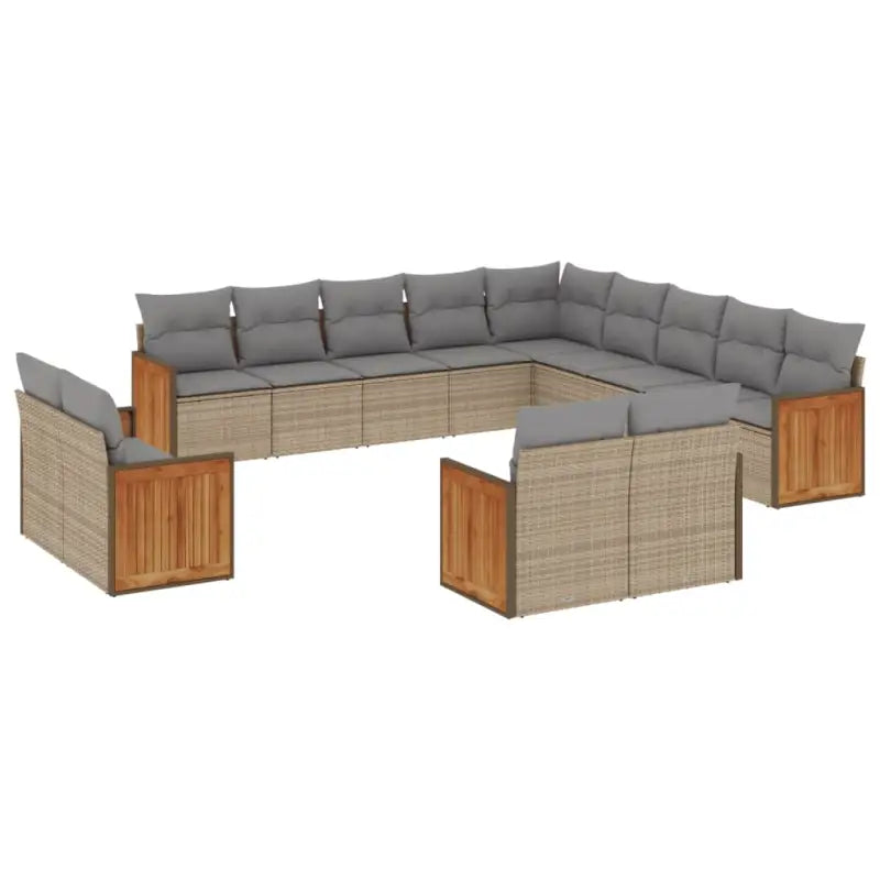 Gepubliceerd loungeset met beige materiaal en gepoedercoat staal - Tuinsets