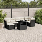 Gepubliceerd loungeset met beige materiaal en gepoedercoat staal afmetingen - Zwart en crème / zonder opbergruimte