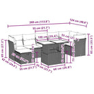Gepubliceerd loungeset met beige materiaal en gepoedercoat staal afmetingen - Tuinsets