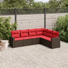 Gepubliceerd loungestoel van bruin materiaal en gepoedercoat staal met afmetingen - Bruin en rood / Zonder tafel